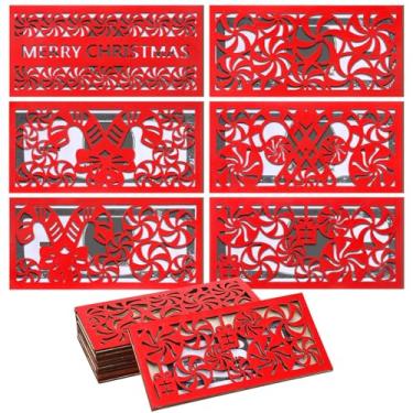 Imagem de Colingmill 6 peças de suportes de dinheiro exclusivos de Natal para presente de dinheiro vermelho de Natal suporte de bengala de doces de Natal de madeira maneiras divertidas de dar dinheiro como um