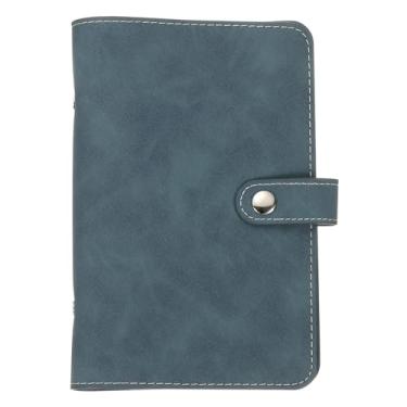 Imagem de PATIKIL A6 Capa de fichário de couro PU, 6 anéis, protetor de fichário de folhas soltas, capa de fichário de anel redondo, fichário recarregável para reuniões, photocard, pasta de caderno, orçamento,