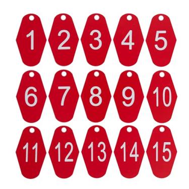 Imagem de StayMax Etiqueta de número de quarto de hotel de motel de plástico ABS (1-25, vermelho)