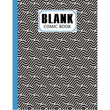 Imagem de Blank Comic Book: Striped Cover, Create Your Own Story, Journal, Notebook, Sketchbook for Kids and Adults, 120 Pages - Size 8.5" x 11" Notebook by Valerie Fitzgerald