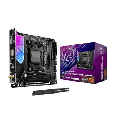 Imagem de ASRock AMD B850i Lightning WiFi 6E Socket AM5 Ryzen DDR5 8200 MHz 128GB Mini ITX Placa-mãe M.2 SATA3 6.0 Gb/s PCIe 5.0 B850