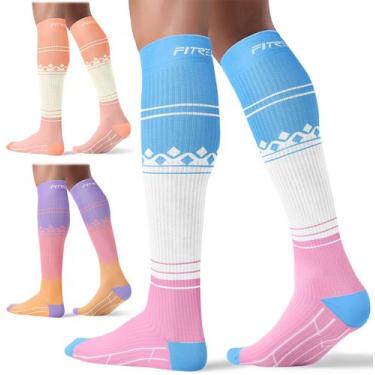 Imagem de Meias de Compressão FITRELL Bliss Cream 20-30mmHg - Para Homens e Mulh