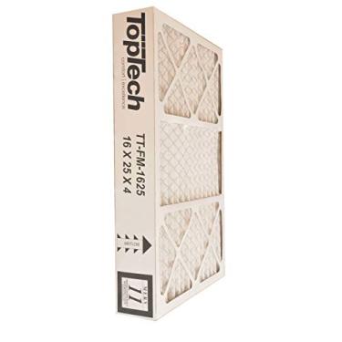 Imagem de Dakota Supplies TT-FM-1625 Filtro de ar TechPure TTFM1625 pronto para usar 16 x 25 x 4 Cartucho OEM Top Tech 40,6 por 63,5 x 10 cm Furnace MERV 11 para transportadora TT-MAC-1625 com adesivo de