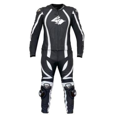 Imagem de Macacão de Couro Motociclista VORTEX Racing Rabbit, 52