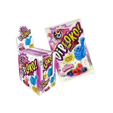 Imagem de Pirulito Dip Loko Pó Explode na Boca Wild Berries 15u