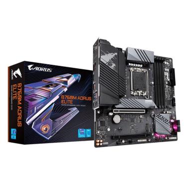 Imagem de Placa Mãe Gigabyte B760M Aorus Elite, Intel 13/12 Geração, Lga1700, Ddr5, Micro Atx
