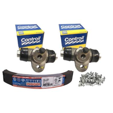 Imagem de Kit cilindro E lonas freio roda traseira fusca 5 furos