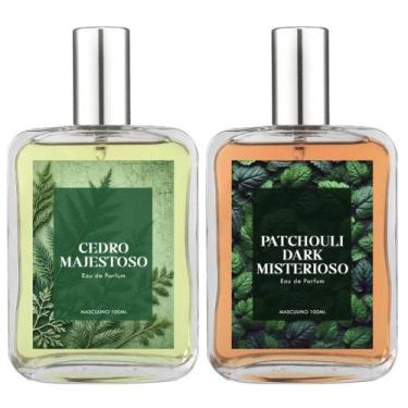 Imagem de Kit Perfume Masc. Cedro E Patchouli Dark Misterioso 100Ml - Essência D