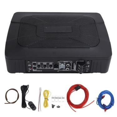 Imagem de Subwoofer Ativo de Pico de Pico de Pico de 600W, Construído Em Amp, Volume de Baixo Remoto para Sistemas de Som Estéreo de Carro, Design Pequeno e Esbelto para Economia de