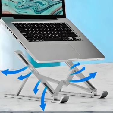 Imagem de Suporte Ajustável para Notebook, Base Universal Ergonômica, Dobrável e Leve, Plástico