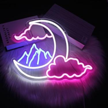 Imagem de Whfobfe Sinal de néon com luzes de néon LED para decoração de parede LED alimentado por USB para decoração de quarto