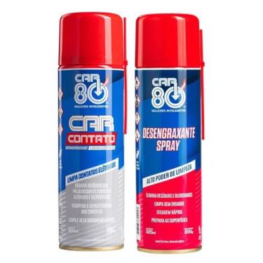 Imagem de Kit Spray Desengraxante E Limpa Contato Car80