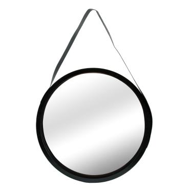 Imagem de Espelho Redondo com Alça Cazza Sirius 50cm Preto