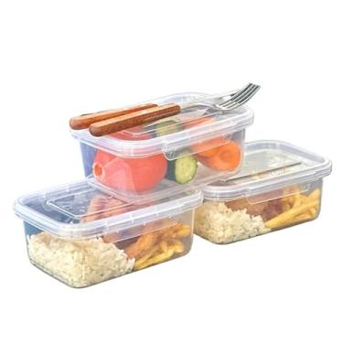 Imagem de Kit 10 Marmitas 800ml Com Duas Travas HerméTicas Organizador De Congelador Alimentos Pote Livre De Bpa