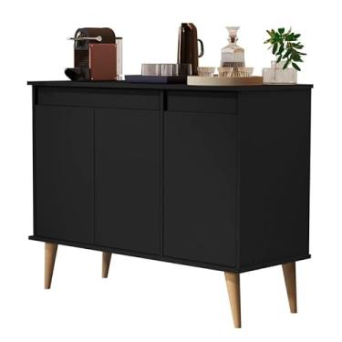 Imagem de Aparador de Porta 3 Portas cor Preto