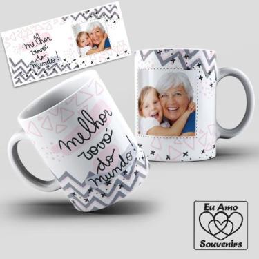 Imagem de Caneca Personalizada Melhor Vovó Do Mundo (com Foto) + Caixinha de Pre