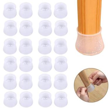 Imagem de Protetores Capa Pés Cadeira Mesa Móveis 24 Peças Preservar Pisos Madei