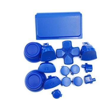 Imagem de Botão completo de reposição L1 R1 L2 R2, controle de botões de gatilho, reparo para controle Sony PlayStation 4 PS4 Pro Slim JDS-040, Azul