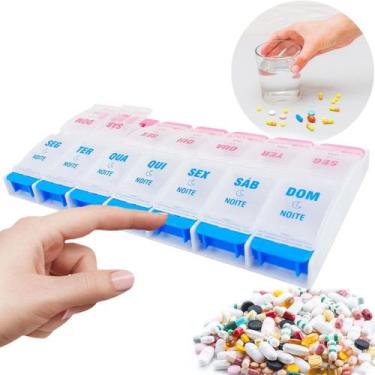 Imagem de Porta Comprimidos Grande Separador Diário Semanal Organizador Cápsulas