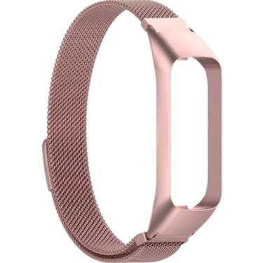 Imagem de Pulseira Metal Aço Milanesa Para Galaxy Fit 2 Fit2 Sm-r220 DM ACESSÓRIOS (ROSÊ)