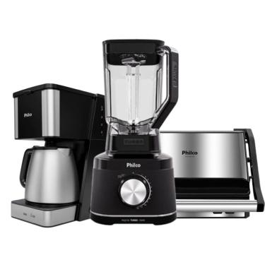 Imagem de Kit Philco Cafeteira + Liquidificador + Grill E Sanduicheira