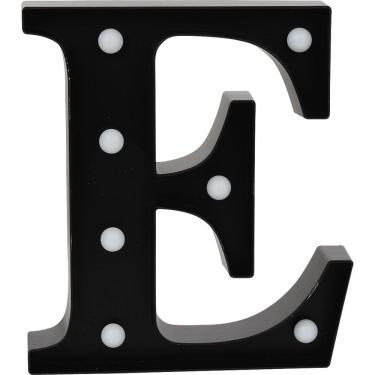 Imagem de Luminária Led Decorativa Letra E Cazza Preta