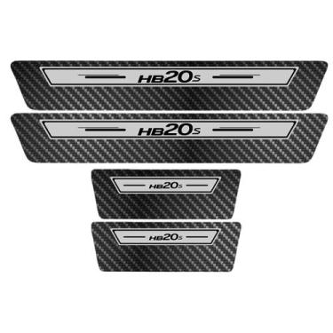 Imagem de Soleira Porta Premium Prata Carbono Hb20s 21 22 23 2024 2025 - Jhow Ad