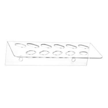 Imagem de KiBcsLic Suporte de tesoura de parede com 11 compartimentos, organizador de tesouras de acrílico para barbeiro e cabeleireiro