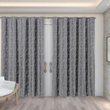 Imagem de Cortina Jacquard Sala Quarto E Cozinha 2,80m X 1,70m Jacar - FF Enxova