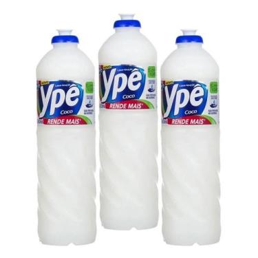 Imagem de Detergente Lava Louças Ypê Coco Toque Suave 500ml Kit 3, Limpador Limp