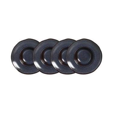 Imagem de Conjunto de Pratos para Massa Porto Brasil Orgânico Titanium 450ml - 4 Peças	