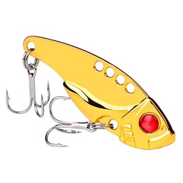 Imagem de 1 isca de lâmina vibratória de metal, 10 g, 5 cm, vibração de afundamento, iscas rígidas, vibração artificial para robalo, lúcio, poleiro, cigarra, equipamento de pesca