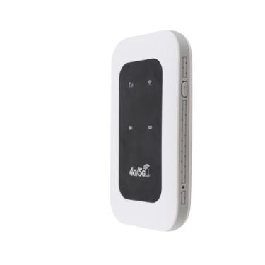 Imagem de Yunseity Portátil 4G LTE WiFi Router, 300Mbps Cat4 Mobile Hotspot, USB C 2100mAh, Connect 10 Dispositivos, Mantenha on -line o Dia Todo Com Várias Bandas LTE