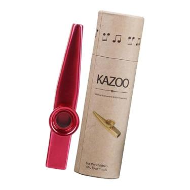 Imagem de Colaxi Instrumento musical Kazoo Piano Violino Ukulele Fácil de aprender Teclado prático leve Amantes de música iniciantes, Vermelho