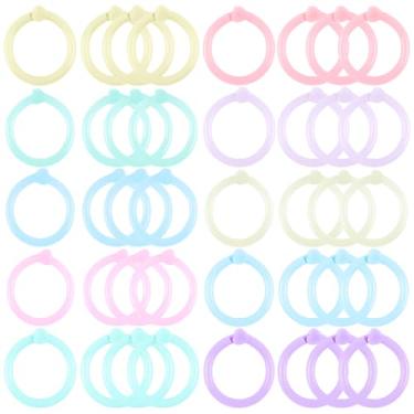 Imagem de CRASPIRE 250 peças, 10 cores, plástico, folhas soltas, anéis coloridos, sortidos, círculos, pequenos, articulados, cadernos, chaveiros, acessórios para livros, flash, cartões de índice, papel, escola