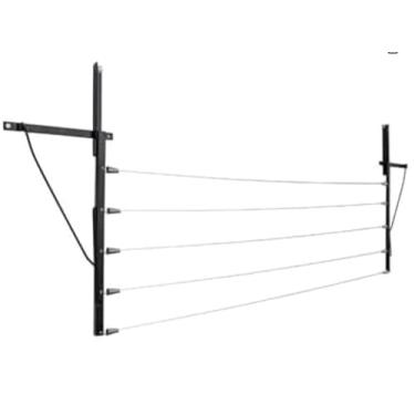 Imagem de Varal Dobrável Articulado Parede Muro mão ，Adequado para varanda doméstica, interior, pode secar roupas, lençóis e outros tecidos(preto)