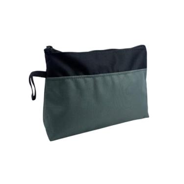 Imagem de Necessaire Pochete Slim Organizadora Alça De Mão Estojo Unissex (Cinza Escuro)