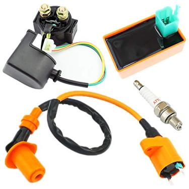 Imagem de Bobina de ignição Yingshop 5 pinos CDI relé de arranque solenoide para GY6 XR50 CRF50 50cc - 90 cc 110cc 125cc 150cc 4 tempos motor ATV Quad Scooter Go Kart moped Chopper 139QMB 152QMI 157QMJ Kawasaki Polaris