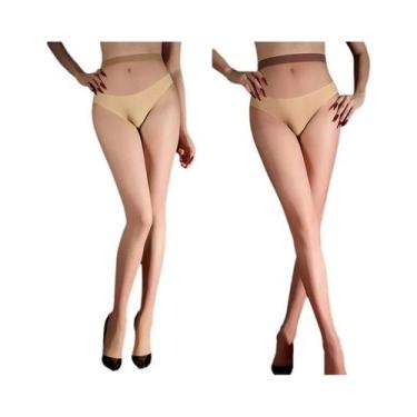 Imagem de Meia-calça Feminina Ultrafina Transparente De Cintura Alta Para Verão,