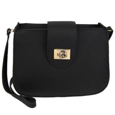 Imagem de Bolsa Feminina Meia Lua Média Espaçosa Dia A Dia - DuMineiro, Preto