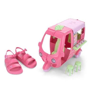 Imagem de Sandália Infantil Grendene Barbie Sorveteria 23221, 25, Rosa
