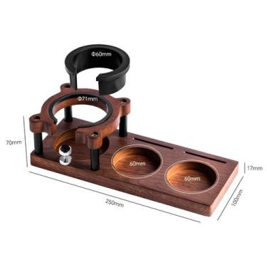 Imagem de Suporte De Madeira Para Tamper De Café 51-58mm, Estação De Compactação