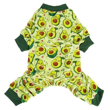 Imagem de PUPTECK Pijama de lã macia para cães pequenos e médios, macacão de cachorro, macacão, fofo, casaco de gato, traje de animal de estimação, verde GG