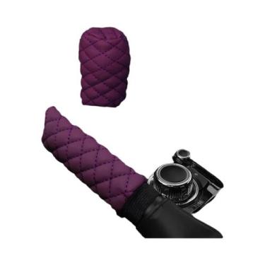 Imagem de Conjunto De Freio De Mão Em Couro 2 Peças Bordado Estereoscópico Para 