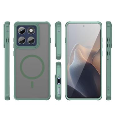 Imagem de Elubugod Capa compatível com Motorola Edge 2025, compatível com MagSafe, antiqueda, compatível com Motorola Edge 60s Pro / 60 Pro XT2507-1 capa protetora para celular verde