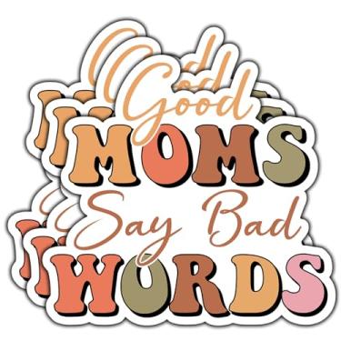 Imagem de Adesivo (3 peças) Good Moms Say Bad Words Funny Sarcástico Mom Life Humor Decalque de Vinil Impermeável para Livros Laptops Telefone Garrafas de Água Copo Kindle 3 Polegadas