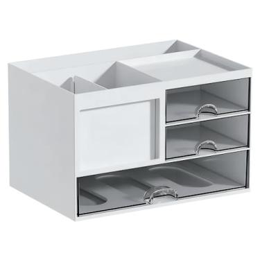 Imagem de Neoimp, Gaveteiro De Mesa E Escritório Porta Canetas Com Divisória