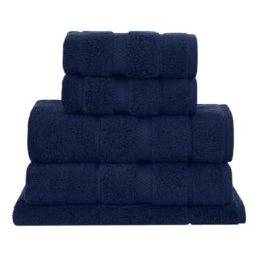 Imagem de Buddemeyer, Kit Jogo De Toalhas Buddemeyer 5 Peças Banhão Rosto e Piso Vision Dual Air 100% Algodão Cor:Azul 1200