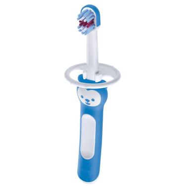 Imagem de Escova Dental Infantil Mam First Brush 6+ Meses Extra Macia Cores Boys 1 Unidade Ref 8113