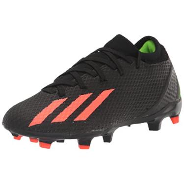 Imagem de adidas Tênis de futebol unissex adulto X Speedportal.3 Firm Ground, Preto/vermelho solar/verde solar